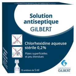 Chlorhexidine aqueuse 0,2 % Gilbert unidose