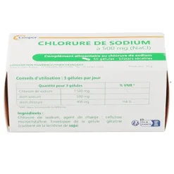 Chlorure de sodium 500 mg gélules
