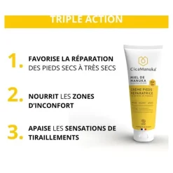 CicaManuka Crème pieds réparatrice bio