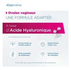 Cicatridine ovules à l'acide hyaluronique