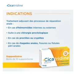 Cicatridine suppositoires