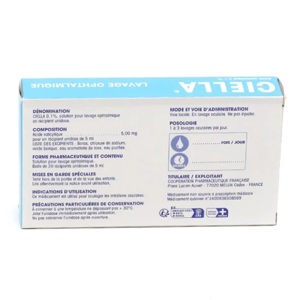 Ciella lavage ophtalmique unidoses