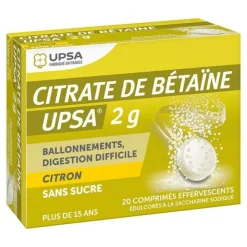 Citrate de Betaine UPSA 2 g Citron comprimé effervescent