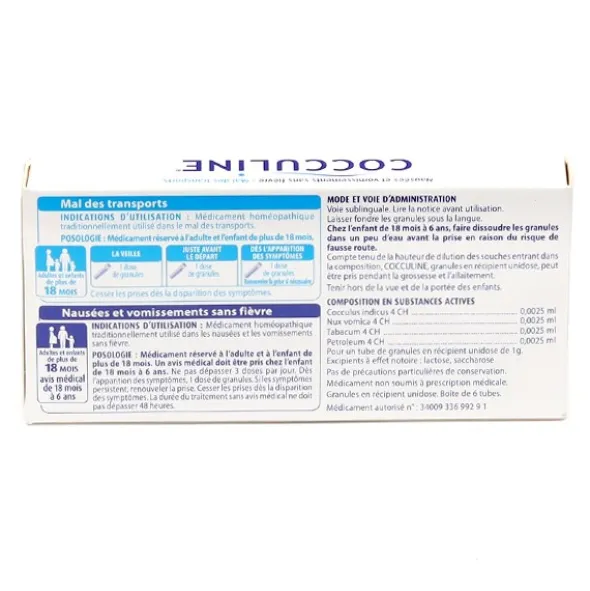 Cocculine Boiron doses