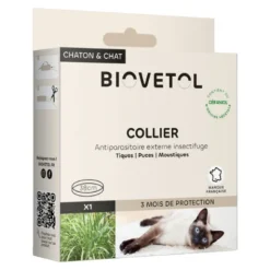 Collier anti puce chat Biovetol