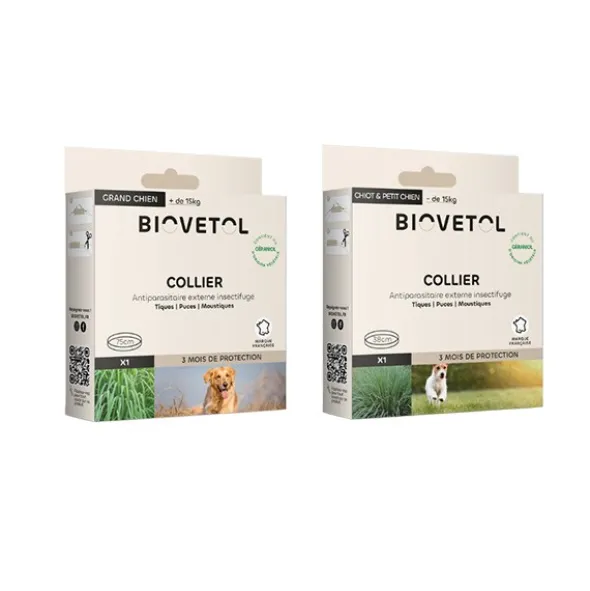 Collier anti puce chien Biovetol