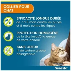 Collier anti puces Seresto Chat