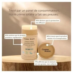 Comme Avant Crème solaire minérale solide bio SPF 50