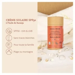 Comme Avant Crème solaire minérale solide bio SPF 50