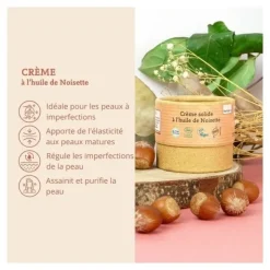 Comme avant crème solide à l'huile de noisette bio