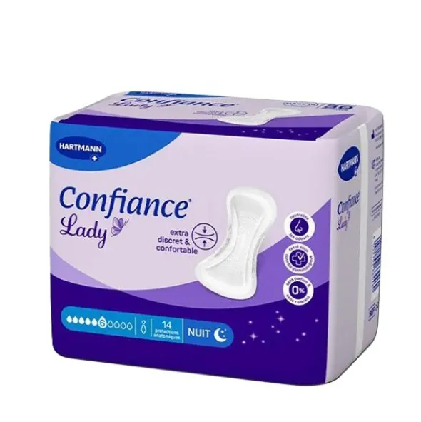 Confiance Lady protections anatomiques Nuit 6 gouttes