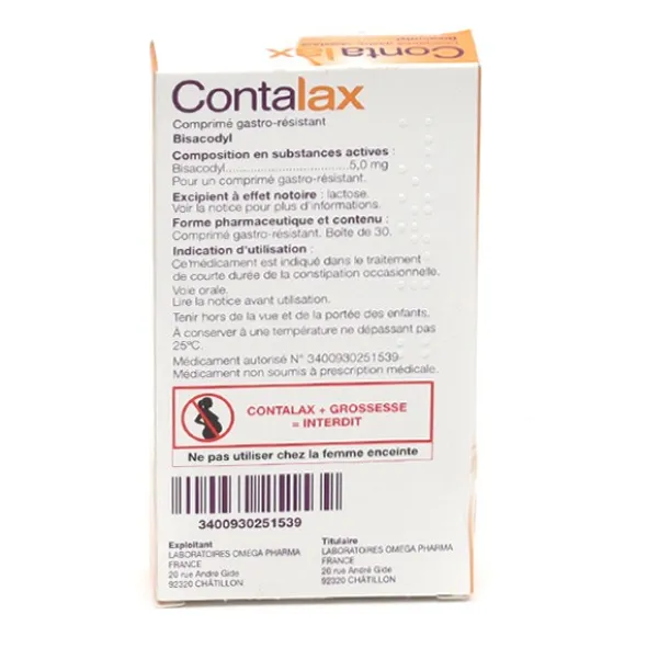 Contalax comprimé laxatif stimulant