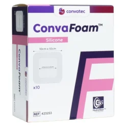 ConvaFoam carré pansement hydrocellulaire siliconé adhésif