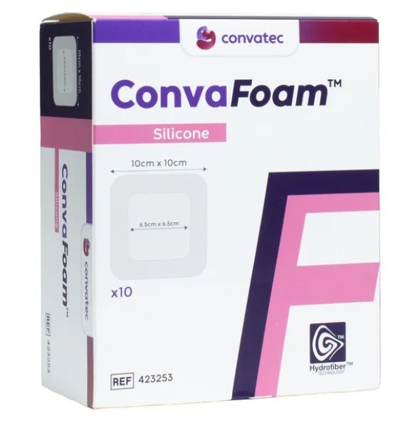ConvaFoam carré pansement hydrocellulaire siliconé adhésif