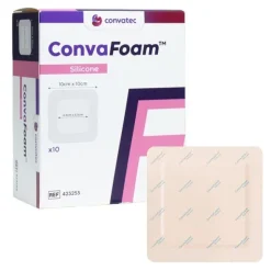 ConvaFoam carré pansement hydrocellulaire siliconé adhésif