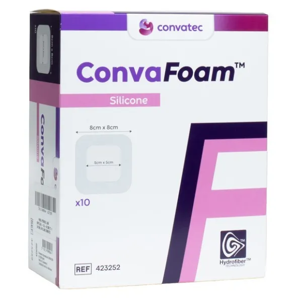 ConvaFoam carré pansement hydrocellulaire siliconé adhésif
