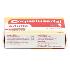 Coquelusedal adulte suppositoire contre la toux
