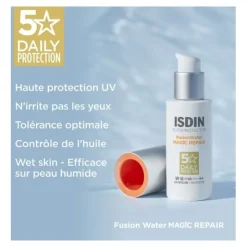 Crème solaire Isdin Fusion Water Magic Repair SPF 50