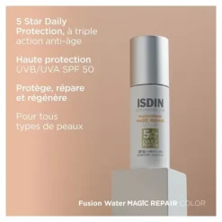 Crème solaire teintée Isdin Fusion Water Magic Repair Color SPF 50