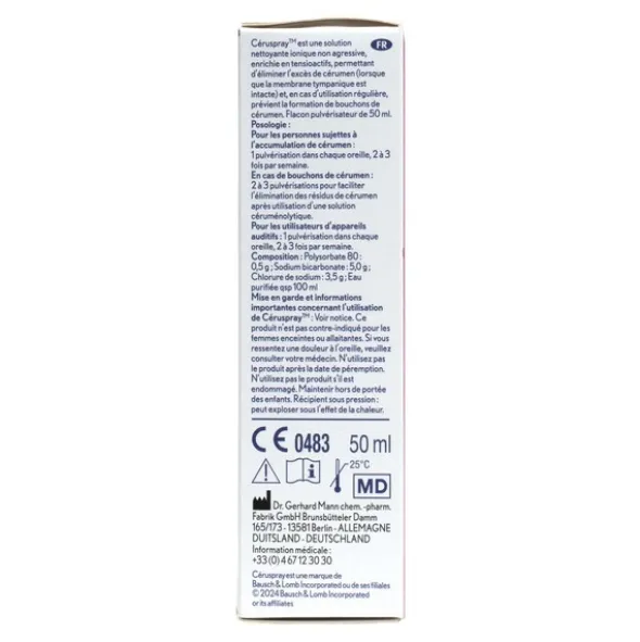 Céruspray Hygiène de l'oreille solution auriculaire