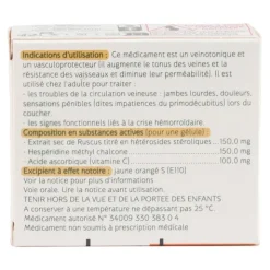 Cyclo 3 Fort jambes lourdes gélules