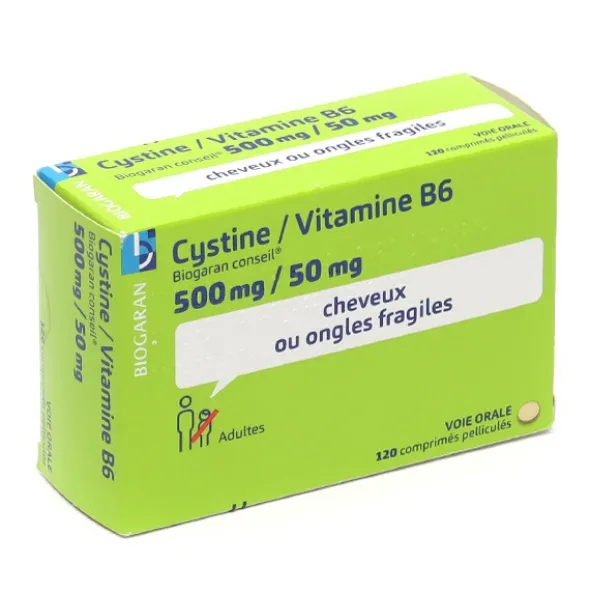 Cystine Vitamine B6 Biogaran 500 mg/50 mg comprimés