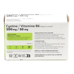 Cystine Vitamine B6 Biogaran 500 mg/50 mg comprimés