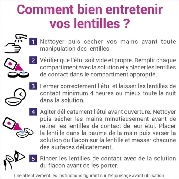 Dacryo Entretien des lentilles de contact