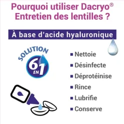 Dacryo Entretien des lentilles de contact