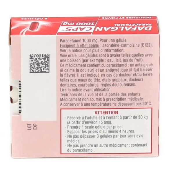Dafalgan Caps 1000 mg gélule