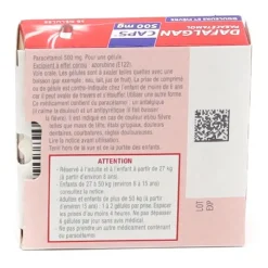 Dafalgan Caps 500 mg gélule