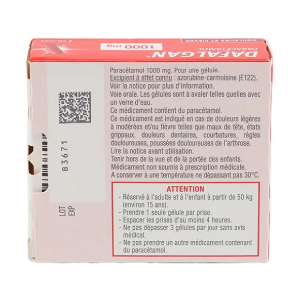 Dafalgan 1000 mg gélules