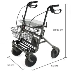 Déambulateur 4 roues avec panier
