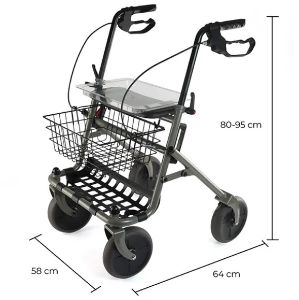 Déambulateur 4 roues avec panier