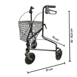 Déambulateur 3 roues pliable aluminium
