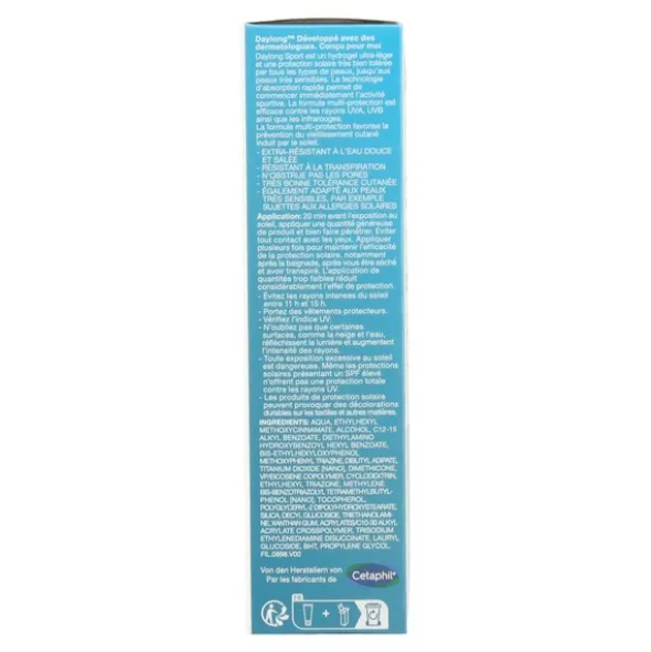 Daylong Sport crème solaire hydrogel extra légère SPF 50+