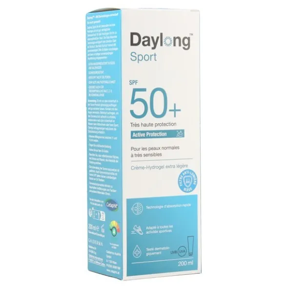 Daylong Sport crème solaire hydrogel extra légère SPF 50+