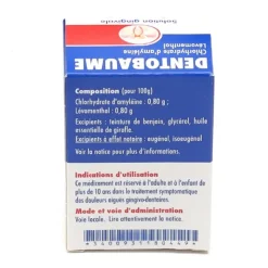Dentobaume solution gingivale