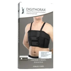 Digithorax ceinture thoracique noire 25 cm