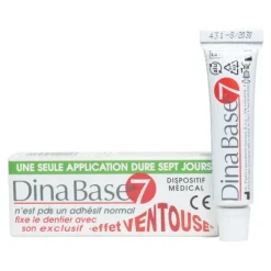 Dinabase 7 gel adhésif pour prothèse dentaire