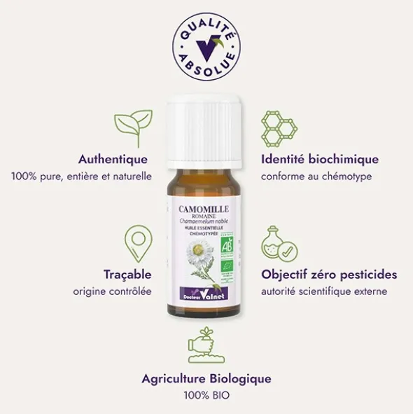 Docteur Valnet huile essentielle de Camomille romaine Bio