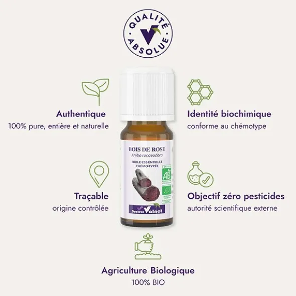 Docteur Valnet huile essentielle de Bois de rose Bio