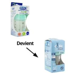 Dodie Biberon verre Tétine ronde Débit lent 150 ml