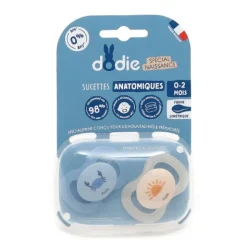 Dodie Duo Sucette anatomique silicone 0-2 mois