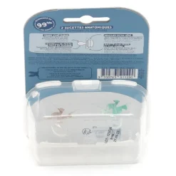 Dodie Duo Sucette anatomique silicone 0-2 mois