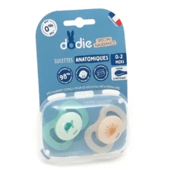 Dodie Duo Sucette anatomique silicone 0-2 mois