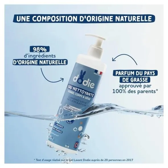 Dodie eau nettoyante bébé