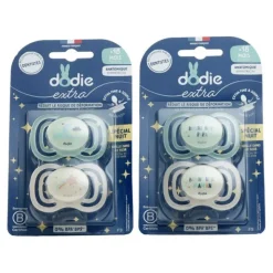 Dodie extra sucette anatomique silicone +18 mois Nuit