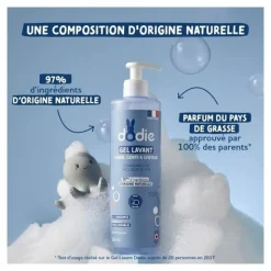 Dodie gel lavant bébé visage corps et cheveux