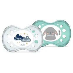 Dodie sucette anatomique silicone +6 mois Nuit
